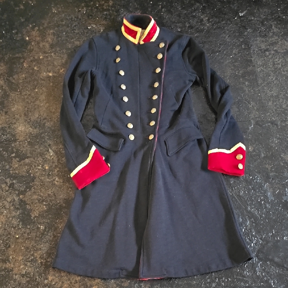 RALPH LAUREN DENIM SUPPLY Military Style Coat with Red And Gold Accents
